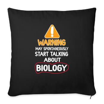 Biologie Lehrer Motiv Naturwissenschaft - Sofakissenbezug 45 x 45 cm - Schwarz - Vorne