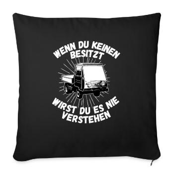 Multicar M25 Multicar Neu Multricar Lastkraftwagen - Sofakissenbezug 45 x 45 cm - Schwarz - Vorne