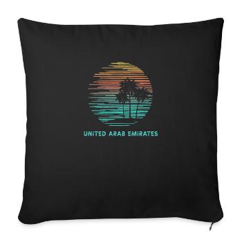 Émirats arabes unis Vacances souvenirs cool des Émirats arabes unis - Housse de coussin décorative 45 x 45 cm - noir - Devant