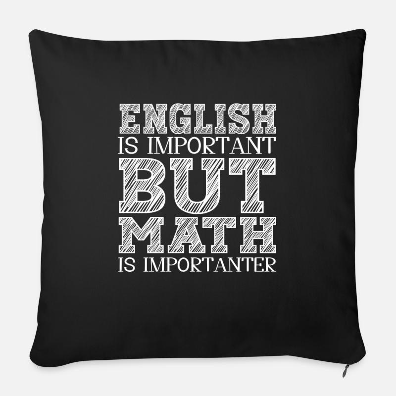 Lustiger Mathe Lehrer Spruch Mathematik - Sofakissenbezug 45 x 45 cm - Schwarz