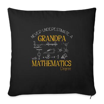 Lustiger Mathe Lehrer Spruch Mathematik - Sofakissenbezug 45 x 45 cm - Schwarz - Vorne