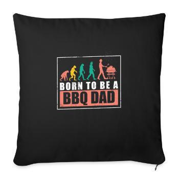 BBQ Daddy Joke BBQ Grill Daddy - Sofa pillowcase 17,3'' x 17,3'' (45 x 45 cm) - black - Front