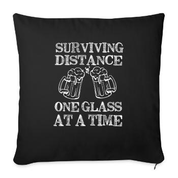 Feiern Bier Party Spruch I Biertrinken - Sofakissenbezug 45 x 45 cm - Schwarz - Vorne