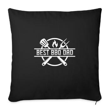 BBQ Daddy Joke BBQ Grill Daddy - Sofa pillowcase 17,3'' x 17,3'' (45 x 45 cm) - black - Front