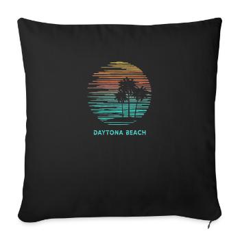 Daytona Beach Florida Cooler Souvenir-Urlaub - Sofakissenbezug 45 x 45 cm - Schwarz - Vorne
