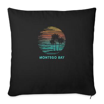 Montego Bay Jamaica Cool Souvenir Vacation - Sofa pillowcase 17,3'' x 17,3'' (45 x 45 cm) - black - Front