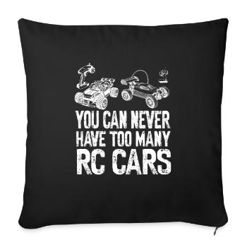 RC Auto Hobby Spruch Ferngestuertes Auto - Sofakissenbezug 45 x 45 cm - Schwarz - Vorne
