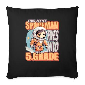 Ce petit astronaute vole dans la cinquième - Housse de coussin décorative 45 x 45 cm - noir - Devant