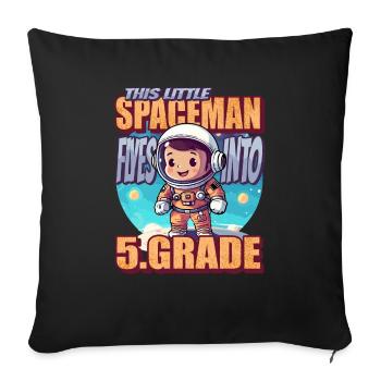 Ce petit astronaute vole dans la cinquième - Housse de coussin décorative 45 x 45 cm - noir - Devant