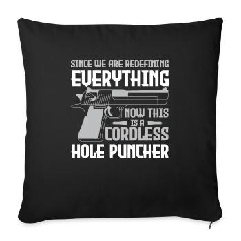 Dies Ist Ein Schnurloser Lochpuncher - Sofakissenbezug 45 x 45 cm - Schwarz - Vorne