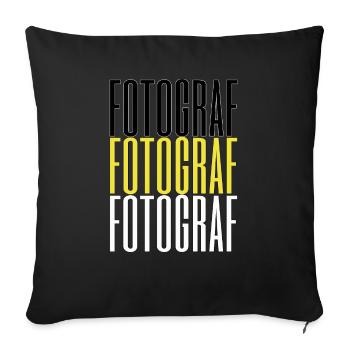 Photographer - Sofa pillowcase 17,3'' x 17,3'' (45 x 45 cm) - black - Front