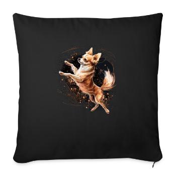 Chihuahua | Ballerina | Ballet | Dance | Dancing | - Sofakissenbezug 45 x 45 cm - Schwarz - Vorne