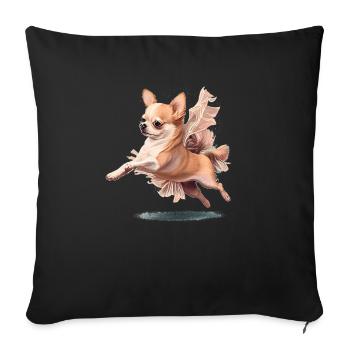 Chihuahua | Ballerina | Ballet | Dance | Dancing | - Sofakissenbezug 45 x 45 cm - Schwarz - Vorne