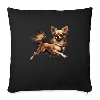 Chihuahua | Ballerina | Ballet | Dance | Dancing | - Sofakissenbezug 45 x 45 cm - Schwarz - Vorne