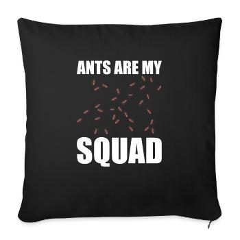 Ant Colony Ant Keeper Myrmecology - Sofa pillowcase 17,3'' x 17,3'' (45 x 45 cm) - black - Front