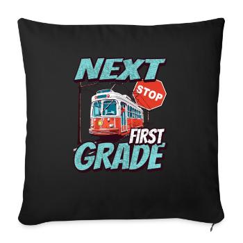 Nearest stop: First Class - Kids - Sofa pillowcase 17,3'' x 17,3'' (45 x 45 cm) - black - Front