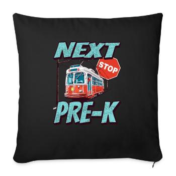 Arrêt le plus proche: Grundschule - Kids Straßenbahn - Housse de coussin décorative 45 x 45 cm - noir - Devant