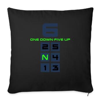 motorcycle motor-biker 6-speed bike motorcyclist - Sofa pillowcase 17,3'' x 17,3'' (45 x 45 cm) - black - Front