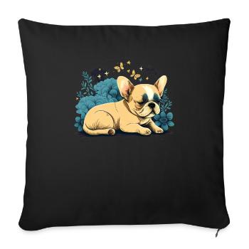 Chihuahua | Schlaf Nacht Pyjama Sonntag Niedlich - Sofakissenbezug 45 x 45 cm - Schwarz - Vorne