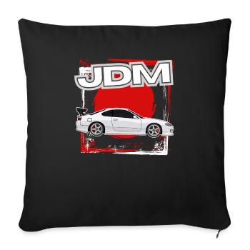 Jdm / Tuning / Turbocharger / Rims / Chiptuning - Sofa pillowcase 17,3'' x 17,3'' (45 x 45 cm) - black - Front