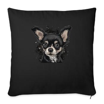 Chihuahua Mouse | Funny Comic Motif Movie Dog - Sofa pillowcase 17,3'' x 17,3'' (45 x 45 cm) - black - Front