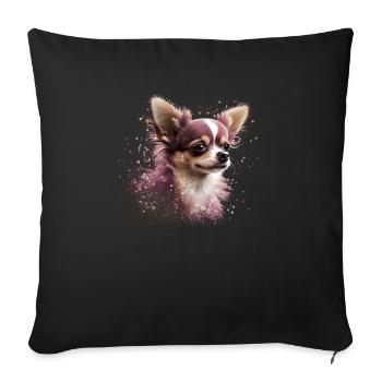 Chihuahua Puppy | Pretty Pink Dog Girly Mom Women - Sofa pillowcase 17,3'' x 17,3'' (45 x 45 cm) - black - Front