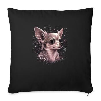 Chihuahua Puppy | Pretty Pink Dog Girly Mom Women - Sofa pillowcase 17,3'' x 17,3'' (45 x 45 cm) - black - Front