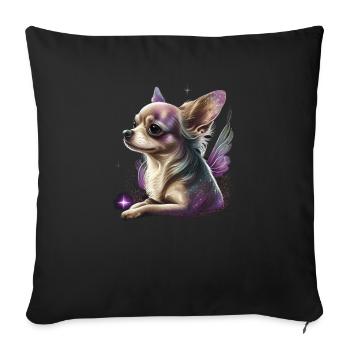 Chihuahua Puppy | Pretty Pink Dog Girly Mom Women - Sofa pillowcase 17,3'' x 17,3'' (45 x 45 cm) - black - Front