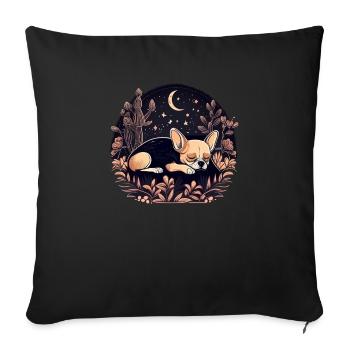 Chihuahua | Schlaf Nacht Pyjama Sonntag Niedlich - Sofakissenbezug 45 x 45 cm - Schwarz - Vorne