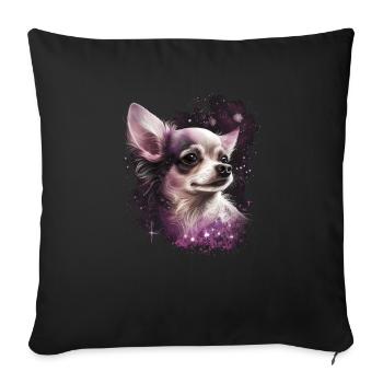 Chihuahua Puppy | Pretty Pink Dog Girly Mom Women - Sofa pillowcase 17,3'' x 17,3'' (45 x 45 cm) - black - Front