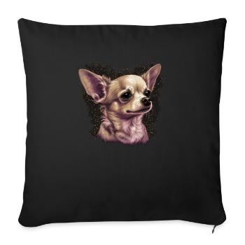 Chihuahua Puppy | Pretty Pink Dog Girly Mom Women - Sofa pillowcase 17,3'' x 17,3'' (45 x 45 cm) - black - Front