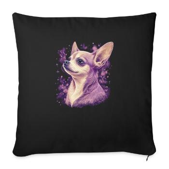 Chihuahua Puppy | Pretty Pink Dog Girly Mom Women - Sofa pillowcase 17,3'' x 17,3'' (45 x 45 cm) - black - Front