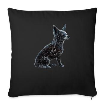 Chihuahua | Maman Chien Drôle Mignon Beau Motif - Housse de coussin décorative 45 x 45 cm - noir - Devant