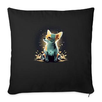 Chihuahua | Maman Chien Drôle Mignon Beau Motif - Housse de coussin décorative 45 x 45 cm - noir - Devant