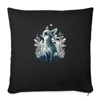 Chihuahua | Maman Chien Drôle Mignon Beau Motif - Housse de coussin décorative 45 x 45 cm - noir - Devant