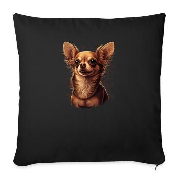 Chihuahua | Maman Chien Drôle Mignon Beau Motif - Housse de coussin décorative 45 x 45 cm - noir - Devant