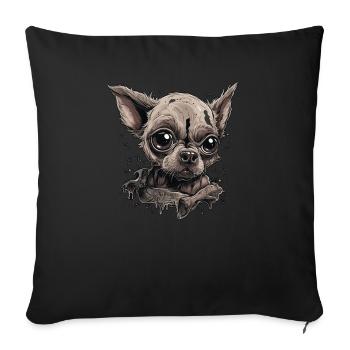 Chihuahua | Zombie Dog Undead Scary Halloween - Sofa pillowcase 17,3'' x 17,3'' (45 x 45 cm) - black - Front
