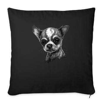 Chihuahua | Zombie Dog Undead Scary Halloween - Sofa pillowcase 17,3'' x 17,3'' (45 x 45 cm) - black - Front