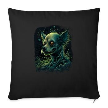 Chihuahua | Zombie Dog Undead Scary Halloween - Sofa pillowcase 17,3'' x 17,3'' (45 x 45 cm) - black - Front