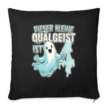 Dieser kleine Quälgeist ist 4 - vier Jahre - 4. - Sofakissenbezug 45 x 45 cm - Schwarz - Vorne