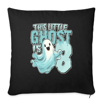 Ce petit ravageur a 8 - huit ans - 8. - Housse de coussin décorative 45 x 45 cm - noir - Devant