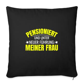 Ruhestand Pension Ruhestand Abschiedsgeschenk - Sofakissenbezug 45 x 45 cm - Schwarz - Vorne