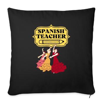 Spanish Teacher Flamenco Dancers - Sofa pillowcase 17,3'' x 17,3'' (45 x 45 cm) - black - Front