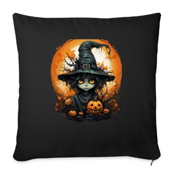 Halloween Witch I Cartoon Style I Witch - Sofa pillowcase 17,3'' x 17,3'' (45 x 45 cm) - black - Front