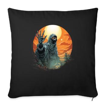Halloween Emerging Hands Spooky Pumpkin - Sofakissenbezug 45 x 45 cm - Schwarz - Vorne