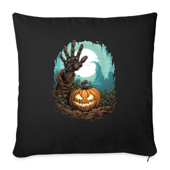 Halloween Emerging Hands Spooky Pumpkin - Sofakissenbezug 45 x 45 cm - Schwarz - Vorne