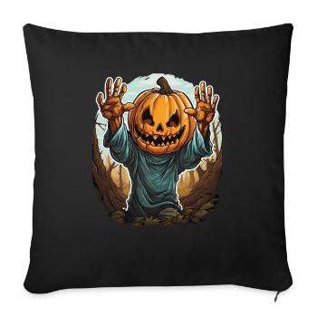 Halloween Emerging Hands Citrouille effrayante - Housse de coussin décorative 45 x 45 cm - noir - Devant
