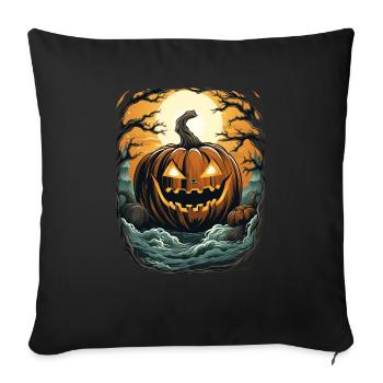 Halloween Emerging Hands Citrouille effrayante - Housse de coussin décorative 45 x 45 cm - noir - Devant