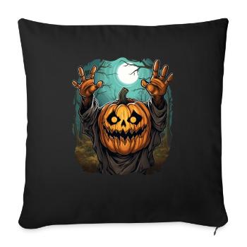 Halloween Emerging Hands Citrouille effrayante - Housse de coussin décorative 45 x 45 cm - noir - Devant