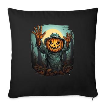 Halloween Mains émergentes Citrouille effrayante - Housse de coussin décorative 45 x 45 cm - noir - Devant